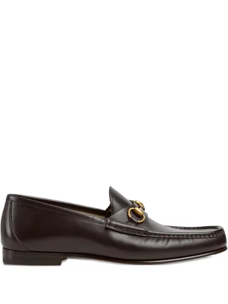 Kožené loafers Gucci hnědé
