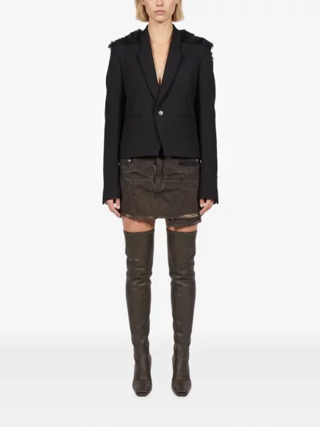 Sacou Rick Owens cu blană negru