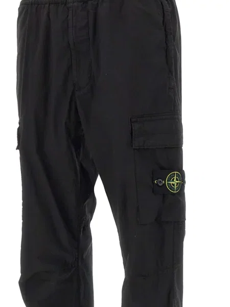 Pantaloni cargo Stone Island cu strasuri negru
