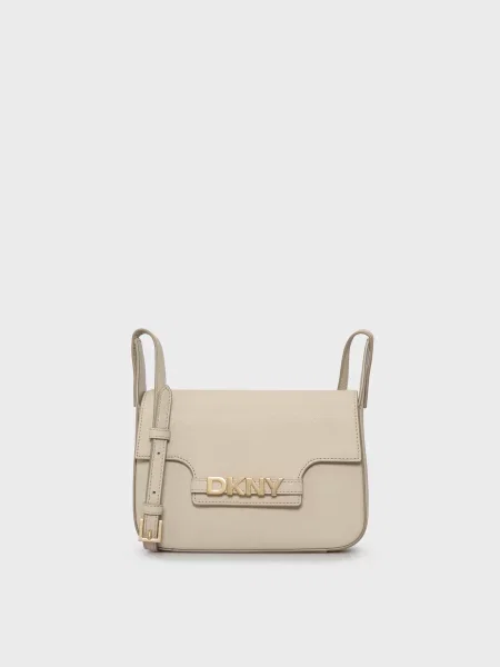 Шкіряна сумка Dkny сіра