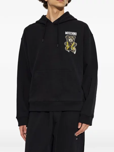 Ursuleț de pluș hanorac cu glugă Moschino negru