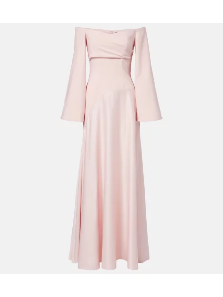Maxi rochie maxi Solace London din satin de costum roz