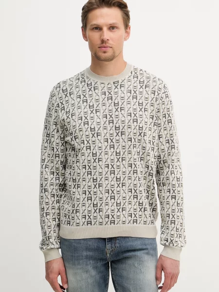 Armani Exchange pulóver férfi bézs