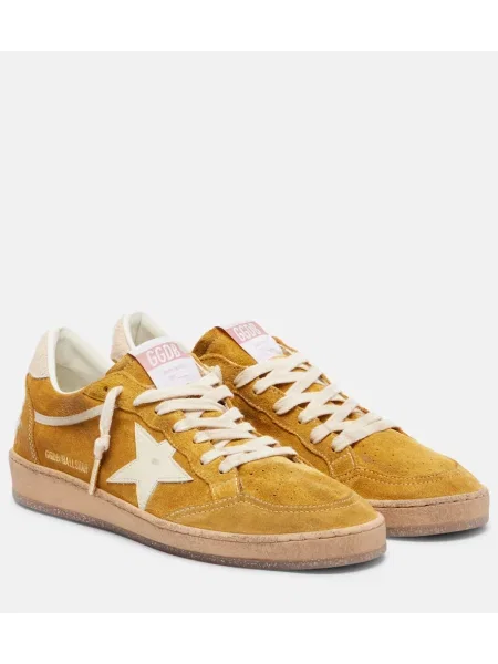 Sneakerși Golden Goose Ball Star din piele de căprioară galben