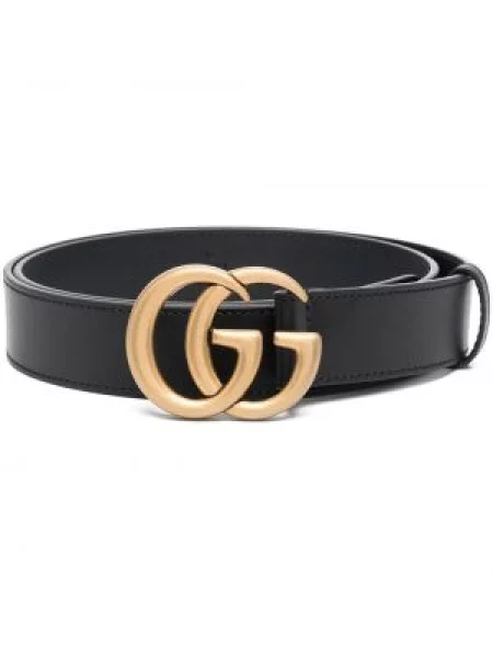 Pasek Gucci skórzany na sprzączkę czarny