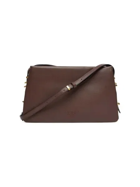 Pinko crossbody kabelka dámska kožená hnedá