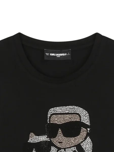 Top dziecięcy Karl Lagerfeld czarny