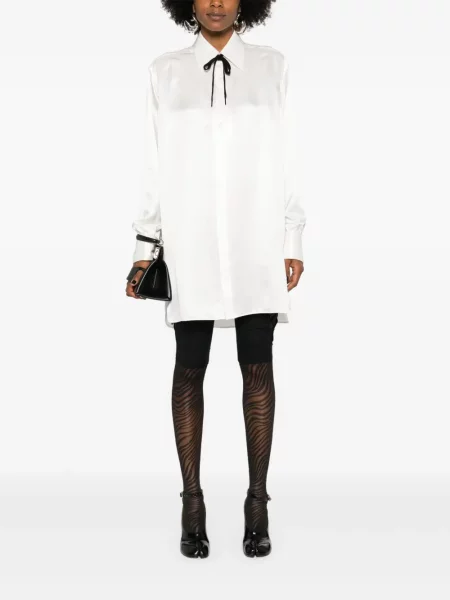 Cămașă Maison Margiela din satin alb