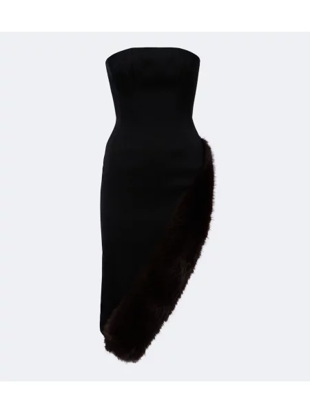 Rochie David Koma asimetrică negru