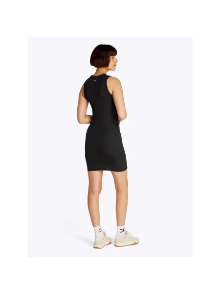 Rochie din denim Tommy Jeans negru