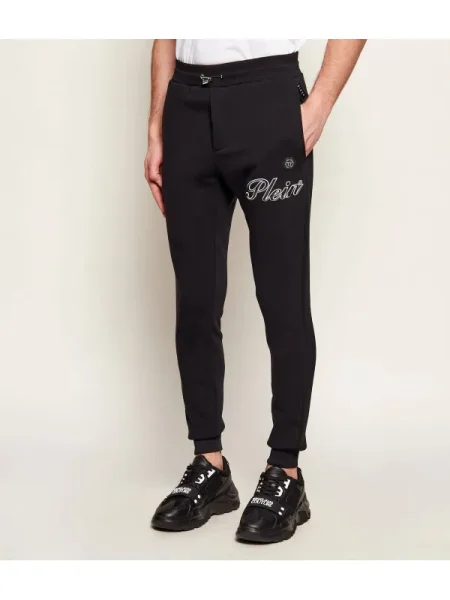 Philipp Plein Pantaloni de trening Outline Embroidery negru