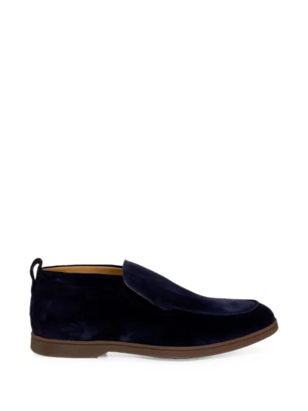 Pantofi loafer Henderson Baracco din piele de căprioară albastru
