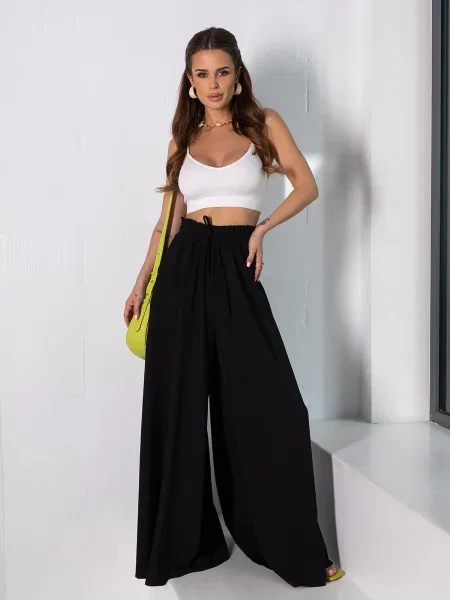 ISSA Plus Штани палаццо чорний