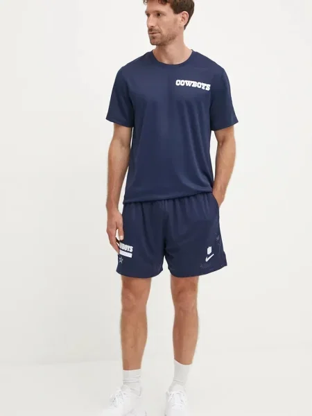 Kratka majica za vadbo Nike New England Patriots mornarsko modra