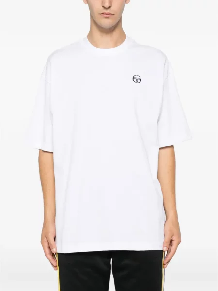 Tricou Sergio Tacchini cu broderie alb