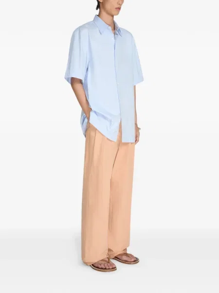 Cămașă Dries Van Noten scurtă albastru