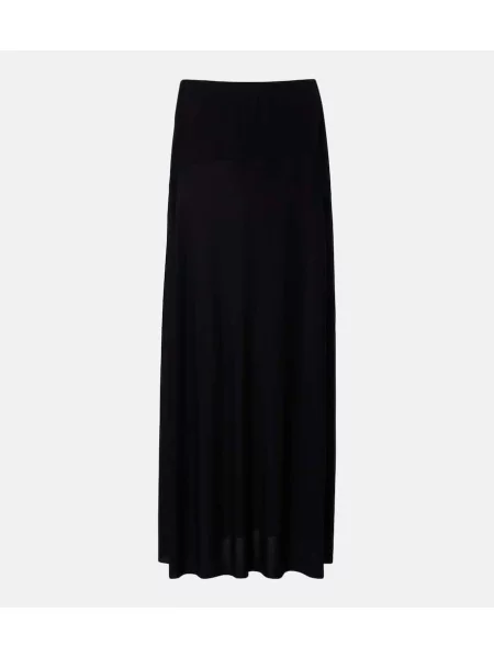 Fusta maxi The Row din jerseu negru