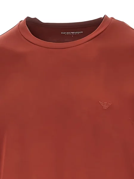 Дълго тениска Ea7 Emporio Armani с принт червено