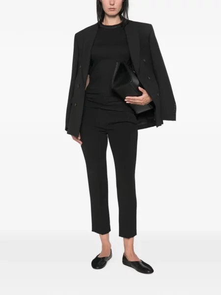 Decupat pantaloni Brunello Cucinelli conici negru