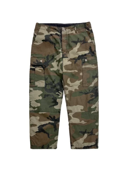Pantaloni cargo Chrome Hearts cu motiv cu inimi verde