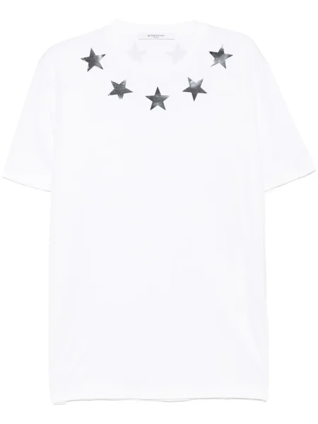 Tricou Givenchy cu decolteu în U alb