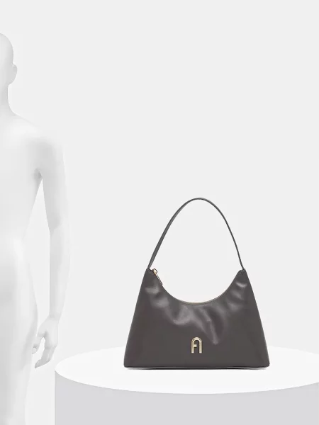 Шкіряна сумочка Furla сірий