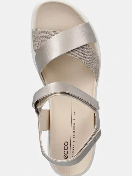 Ecco női bőr szandál Flowt Wedge LX W bézs