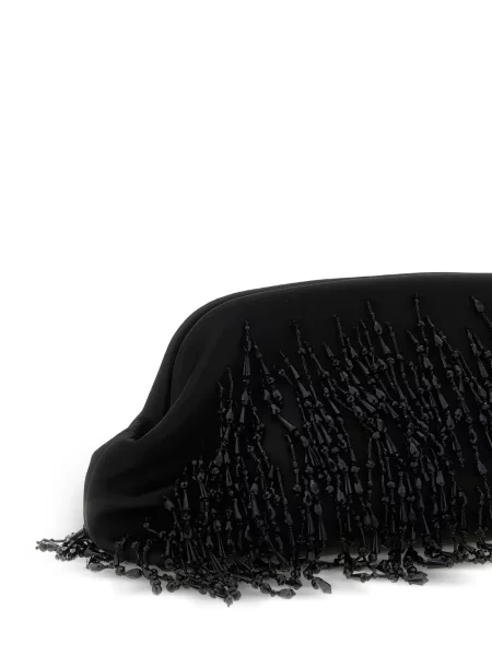 Clutch Alberta Ferretti με κρόσσια μαύρο