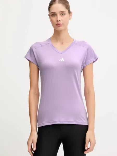 Тениска за трениране adidas Performance Aeroready Wourkout Essentials дамска лилаво виолетово