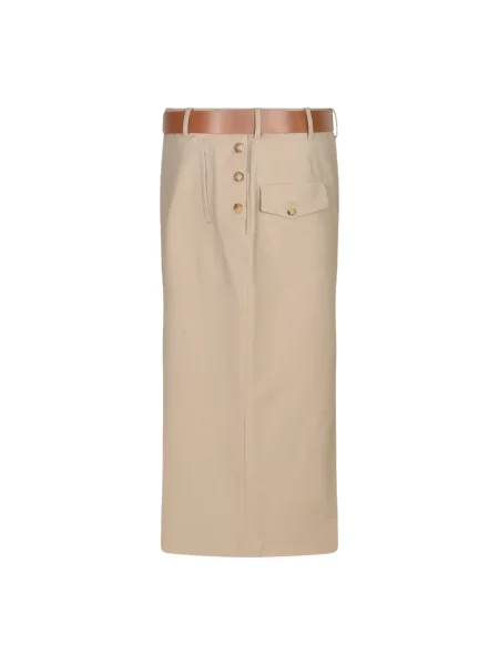 Spódnica midi Moschino beżowa