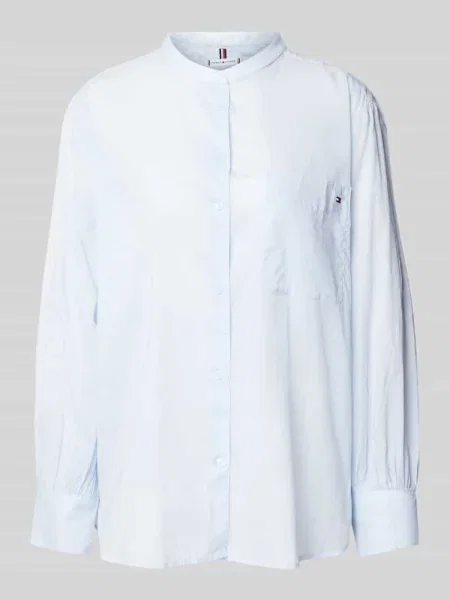 Bluzka koszulowa o kroju easy fit z kieszenią na piersi model ‘COTTON VOILE’ Tommy Hilfiger