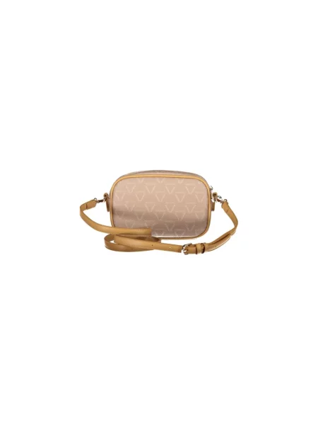 Lniana torebka crossbody Valentino beżowa