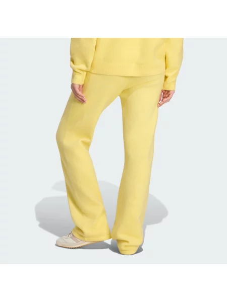 Dzianinowe Spodnie adidas Originals Athletic Dept żółte