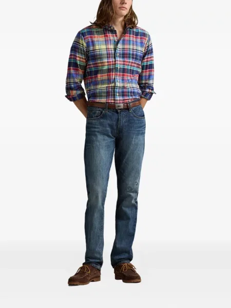 Ριγέ polo Polo Ralph Lauren με κουκούλα με αυτόγραφο λευκό