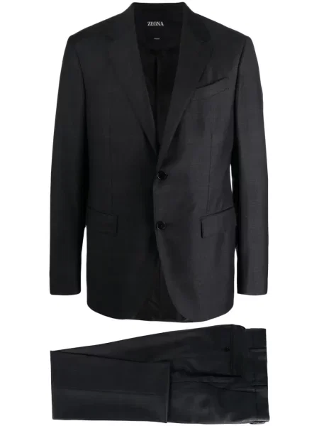 Costum Zegna în carouri de costum albastru