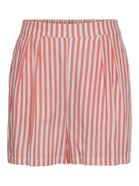 PIECES Pantaloni cutați KORAH corai / natural alb