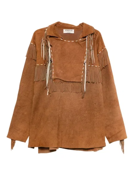 Semišová retro košile A.n.g.e.l.o. Vintage Cult hnědá