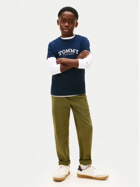 Tommy Hilfiger Póló Monotype Print D Sötétkék