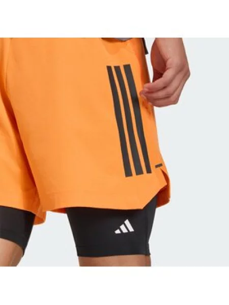 Adidas Sportske kratke hlače PrimeLift 3 Stripes narančasta