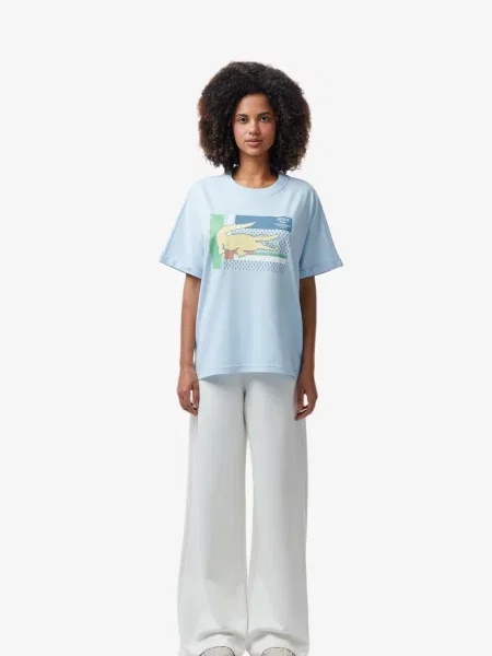 Футболка Lacoste блакитна