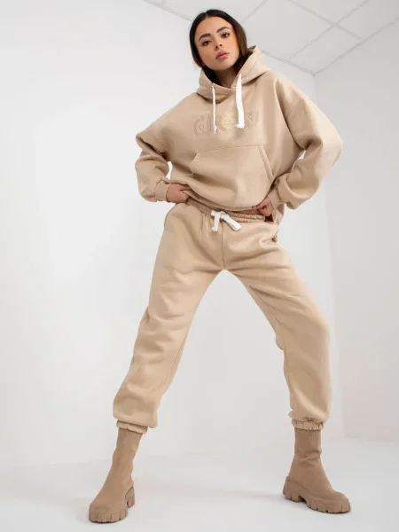 Komplet dresowy Ex Moda beżowy