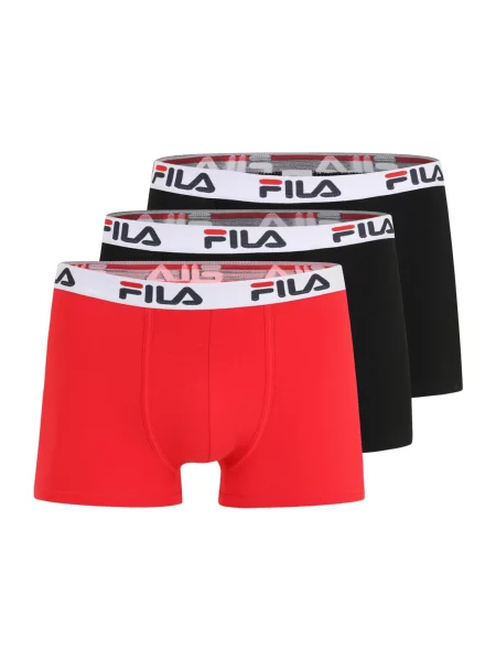 FILA Boxeri roșu intens / negru alb