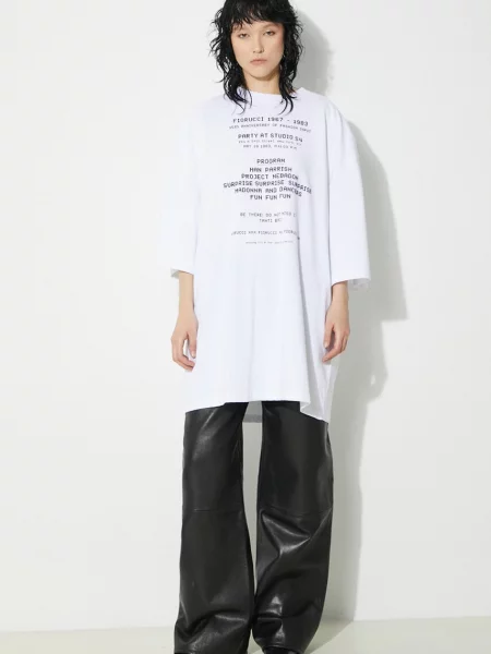 Fiorucci tricou din Invitation Print cu imprimeu alb