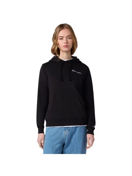 CHAMPION bluza z kapturem polar dopasowany krój czarna