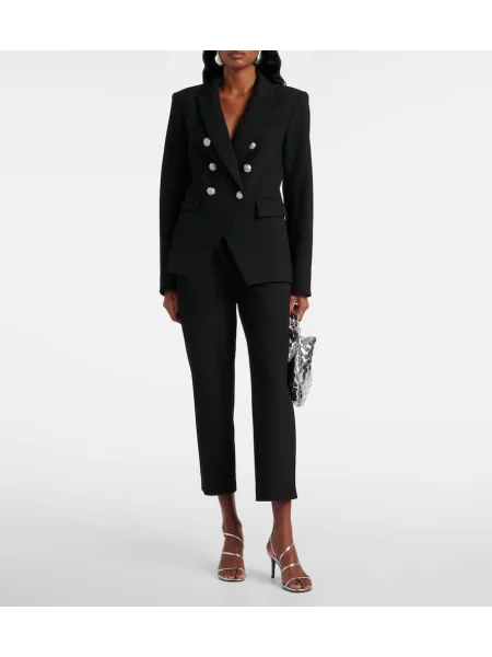 Cropp pantaloni Veronica Beard cu talie înaltă negru