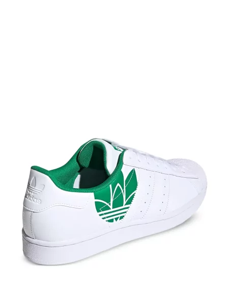 Top Adidas alergare cu decolteu în V alb