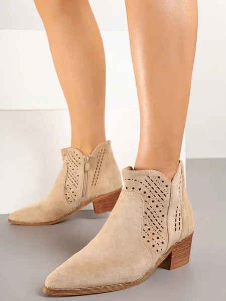 Botine Selahra închis bej
