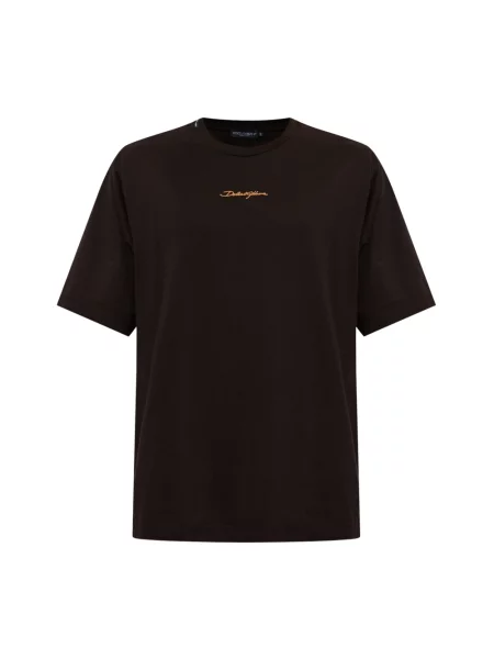 Koszulka Dolce And Gabbana z logo brązowa