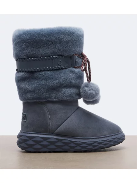 Botine Jimmy Choo din piele de căprioară cu platformă albastru