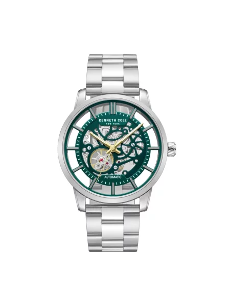 Kenneth Cole Analogové hodinky Automatic watch Automatic Steel Skeleton' zelená